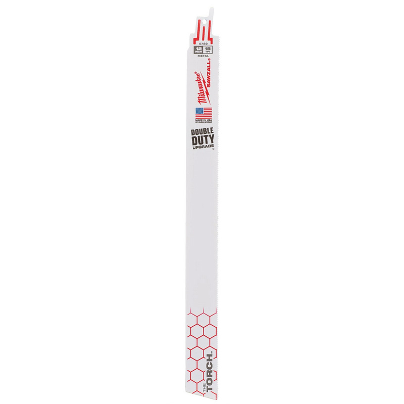 Set 5 panze Sawzall Heavy Duty TORCH™ pentru lucrari de demolare, pentru fierastraie sabie, bimetal, 300/1.8 mm - 18 TPI