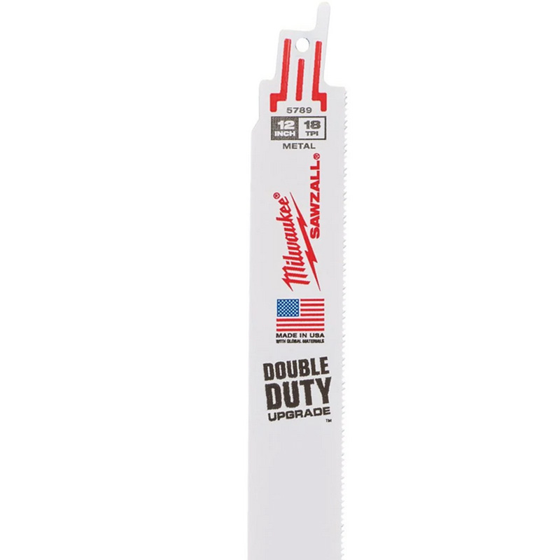 Set 5 panze Sawzall Heavy Duty TORCH™ pentru lucrari de demolare, pentru fierastraie sabie, bimetal, 300/1.8 mm - 18 TPI