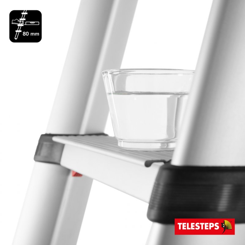 Scara telescopica, Telesteps, lungime extinsa 3.5m, 11 trepte 80mm, cu stabilizatoare, tip Prime-Line 3.5S
