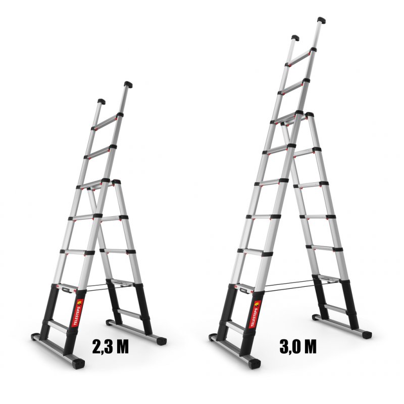 Scara telescopica multifunctionala, Telesteps, 3.0m, 9 trepte 80mm, tip Combi-Line 3.0
