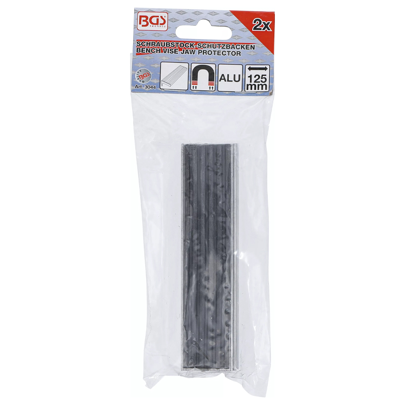 Bacuri protectie menghina 125mm, aluminiu cauciucat, BGS