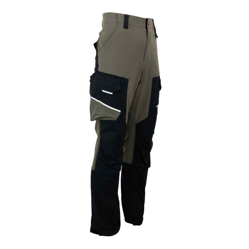Pantaloni de lucru, talie strecth Elastico, verde-negru, marimea XL