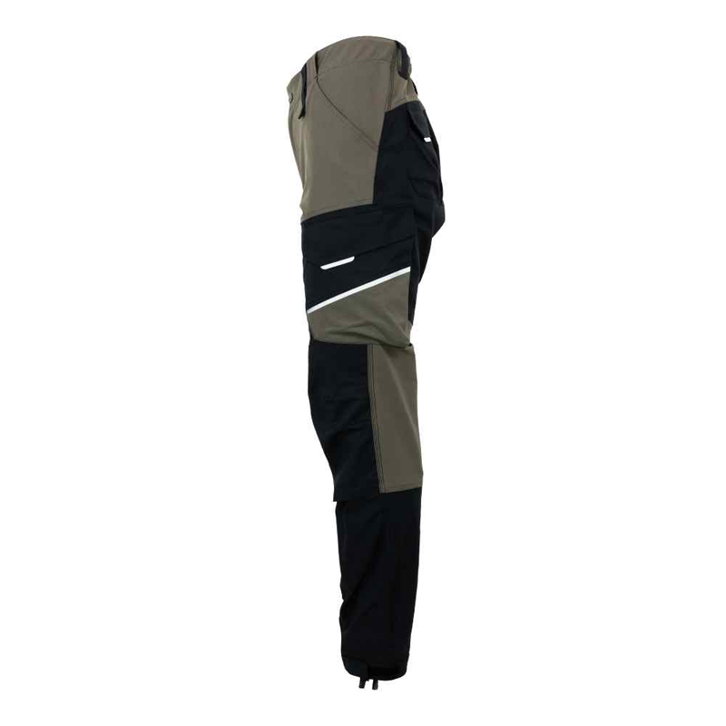 Pantaloni de lucru, talie strecth Elastico, verde-negru, marimea XL