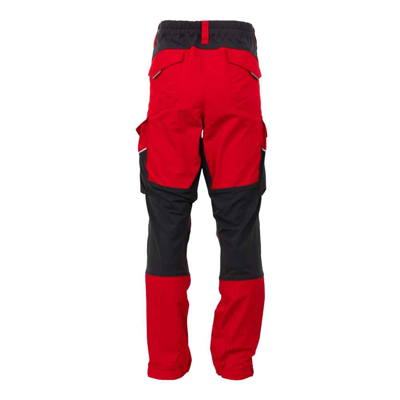 Pantaloni de lucru, talie strecth Elastico, rosu-gri, marimea XS