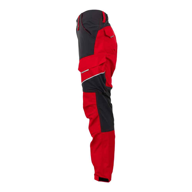 Pantaloni de lucru, talie strecth Elastico, rosu-gri, marimea M