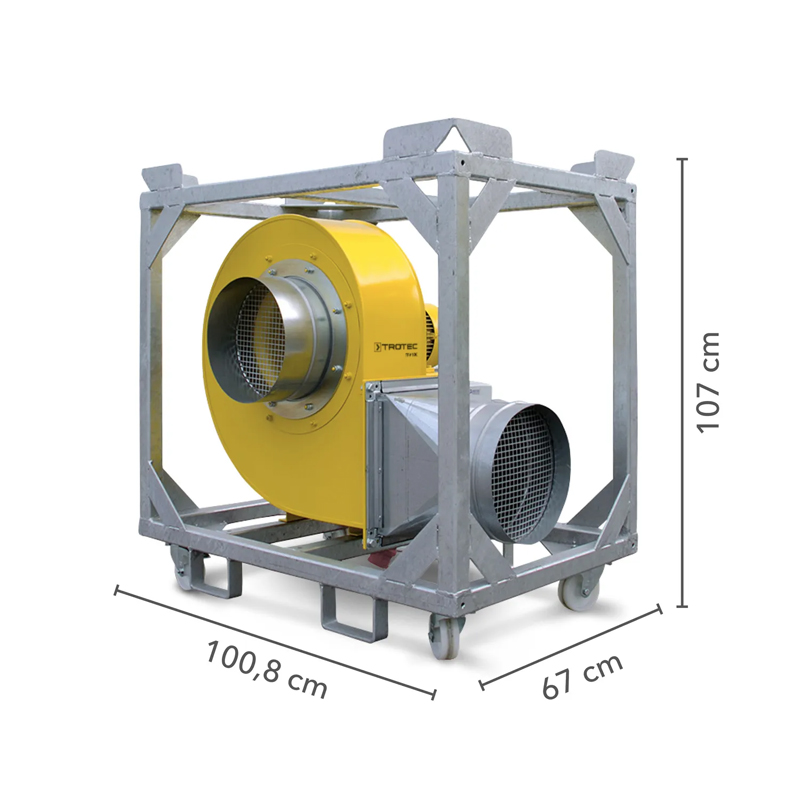Ventilator centrifugal industrial, de presiune mare, Trotec, tip TFV100 (fara cadru)