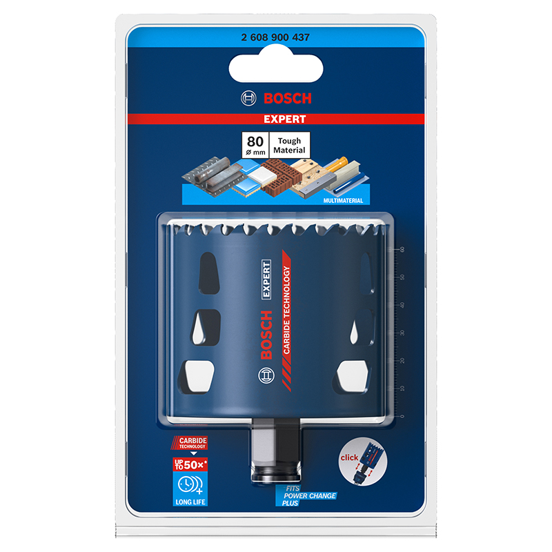 Carota BOSCH EXPERT pentru materiale dure, 80 mm  