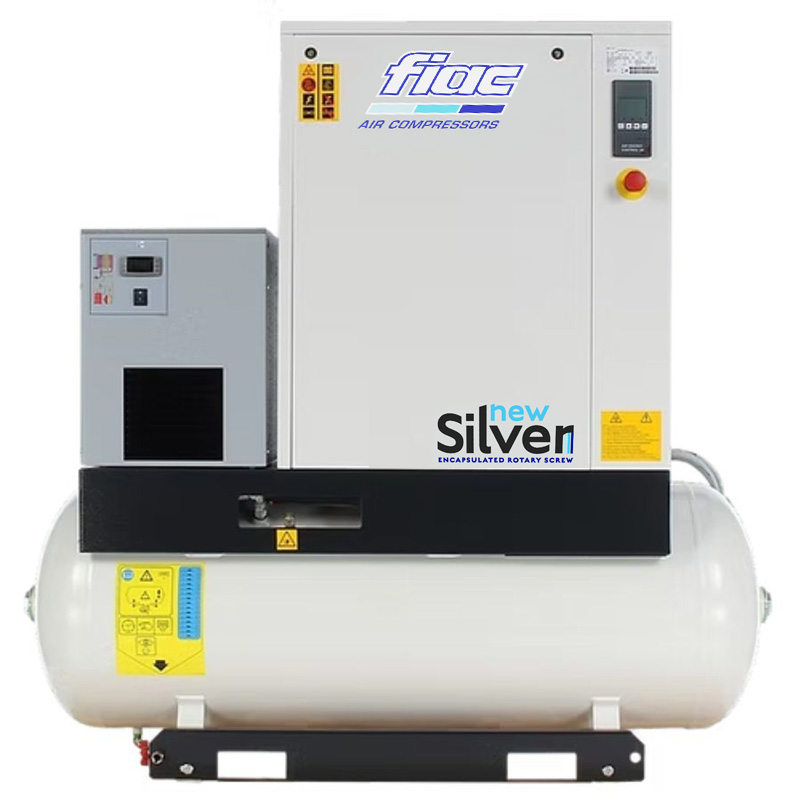 Compresor cu șurub și uscător FIAC NEW SILVER 15/500D | 10 bar, 1440 l/min, 15CP - compresor industrial