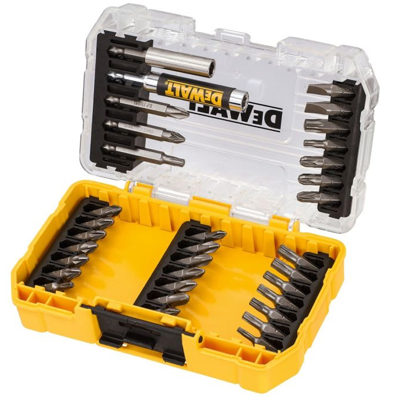 Set 33 accesorii pentru insurubare si gaurire, 39 biti Torx/PH/PZ/Drept, prelungitor magnetic, tip DT70709-QZ
