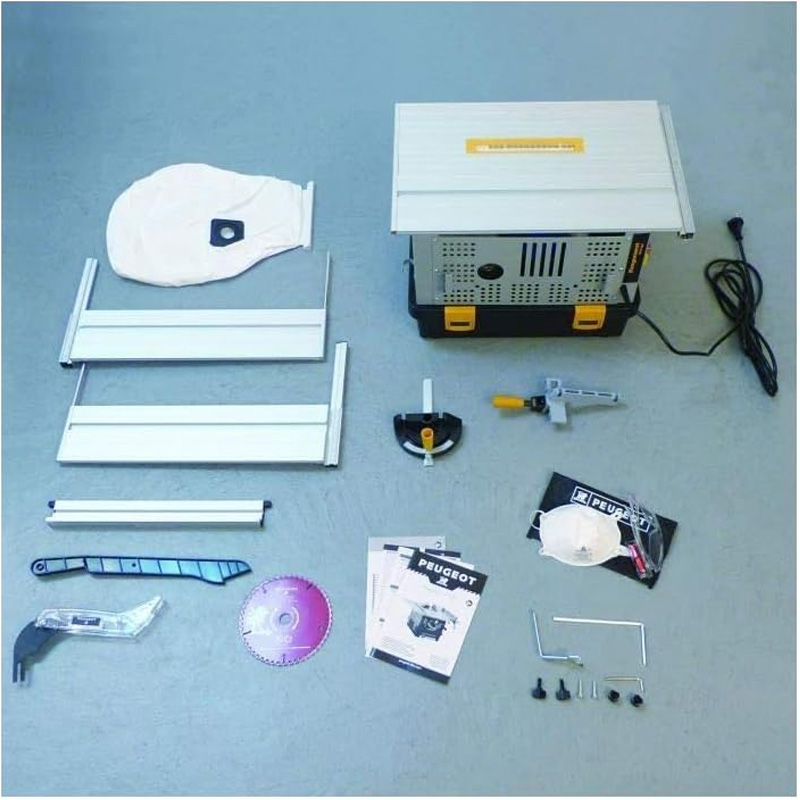 Fierastrau circular de banc Peugeot ENERGYSAW-180ASP, aspirator integrat, 2200 W, disc 180mm