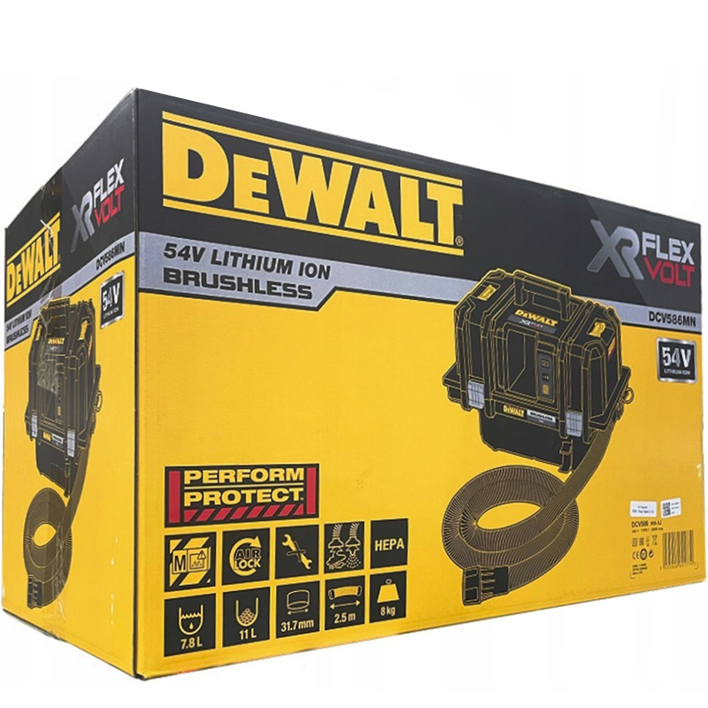 Aspirator uscat/umed XR Flexvolt Li-Ion DeWalt cu acumulatori, Clasa M, conexiune WiFi, solo