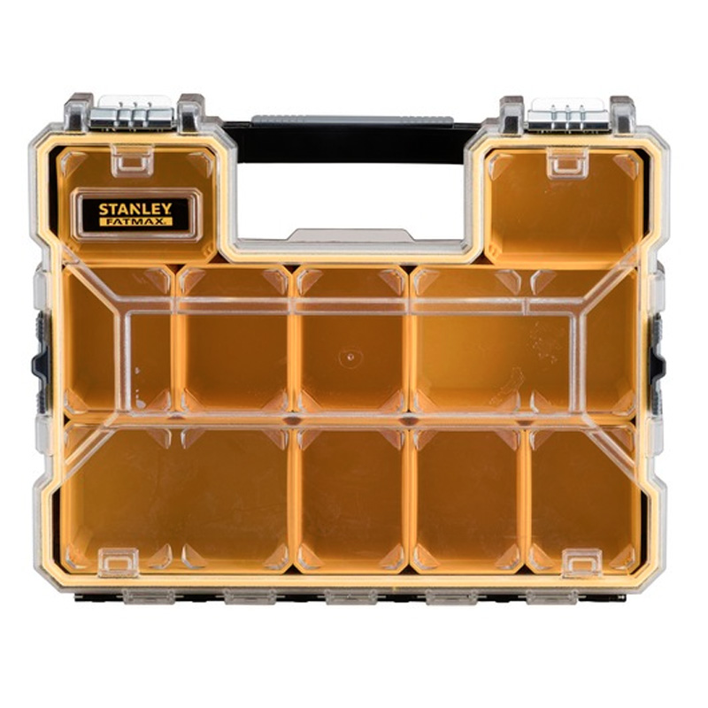 Organizator profesional adanc STANLEY® FATMAX® 10 compartimente, 450x360x120 mm cu incuietori metalice