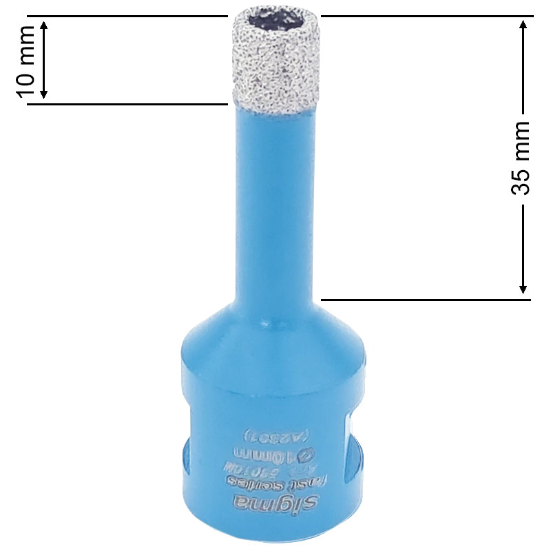 Carota diamantata pentru placi ceramice, 10 mm, prindere M14, SIGMA