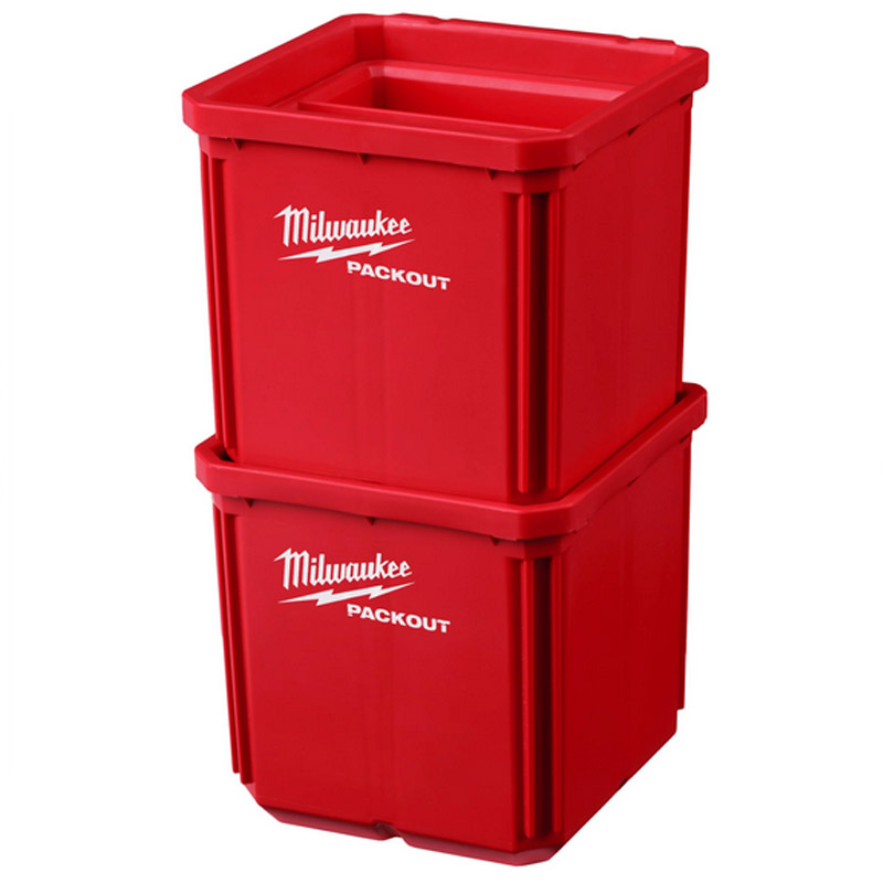 Set 2 cutii 10x10 cm, Milwaukee PACKOUT