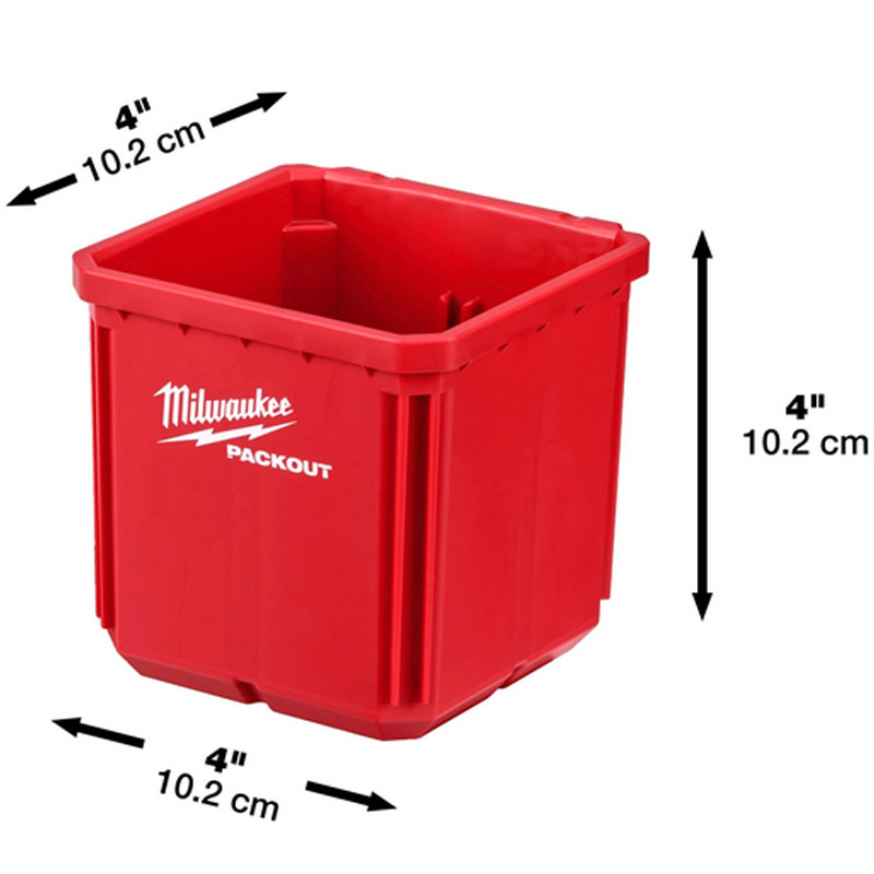 Set 2 cutii 10x10 cm, Milwaukee PACKOUT