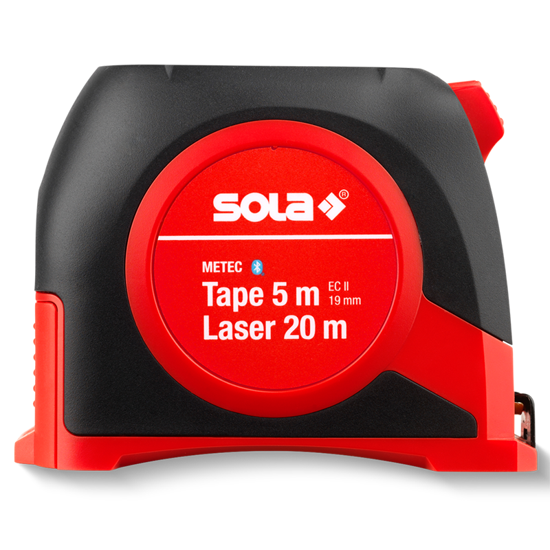 Ruleta digitala SOLA METEC, 5m, cu telemetru laser 20m, Bluetooth