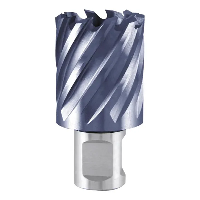 Set 6 carote HSS-TiAIN, 12-22mm, Weldon + tija centrare, RUKO