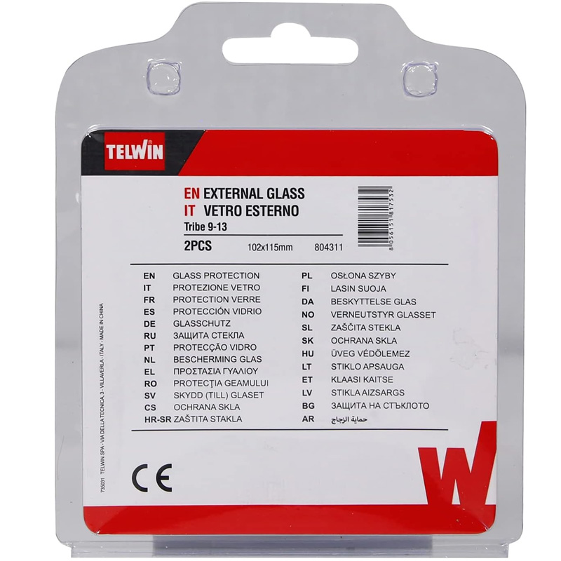 Set 2 sticle protectie externa masca de sudura, 102x115mm, TELWIN