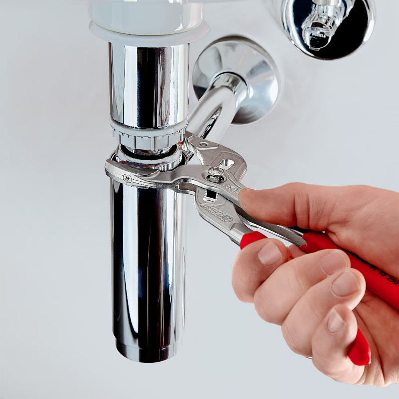 Cleste pentrut sifon, conectori si tevi plastic 250 mm, Ø 10-75 mm, Knipex