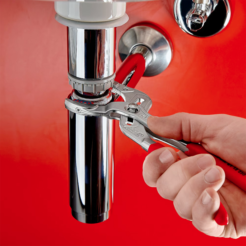 Cleste pentrut sifon, conectori si tevi plastic 250 mm, Ø 10-75 mm, Knipex