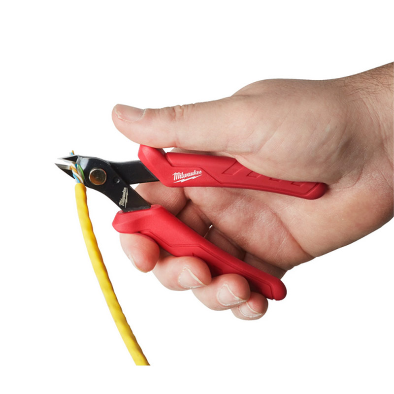 Cleste electronist cu taietura laterala, mini, cu arc, Milwaukee 