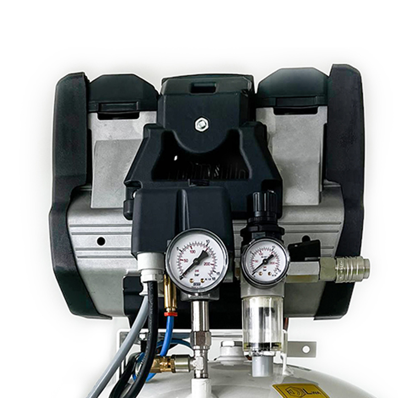 Compresor medical silentios TEHNIK-AIR 50/XS258 | pentru 2-3 scaune dentare, 230 l/min, butelie 50 l, 9 bar
