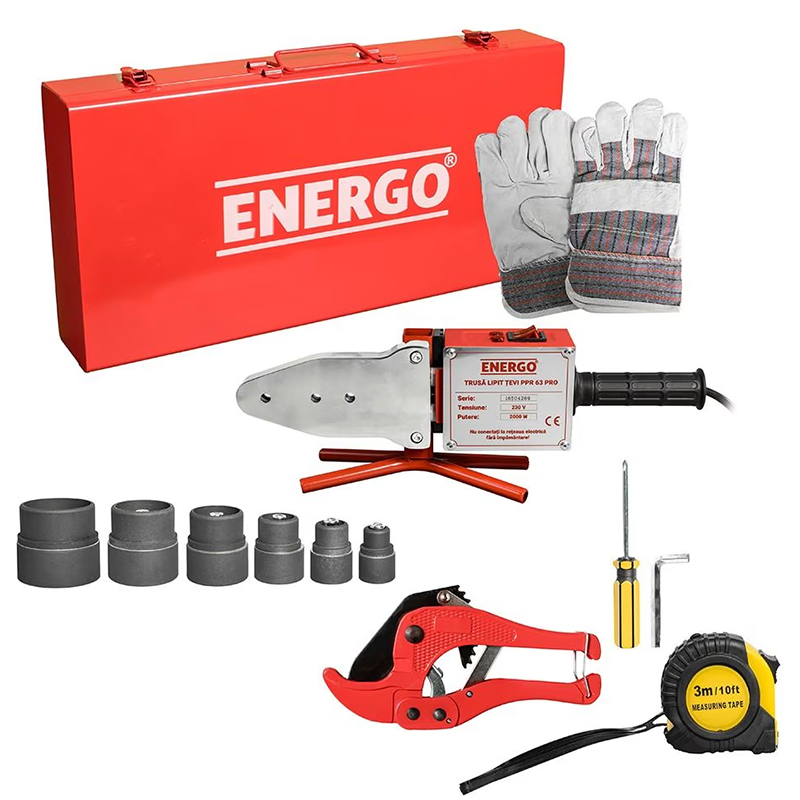 Trusa electrica de lipit (sudat) tevi 20-60mm, cutie metalica, tip PPR 63 PRO