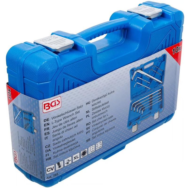 Set 10 chei imbus cap sferic tip L 
