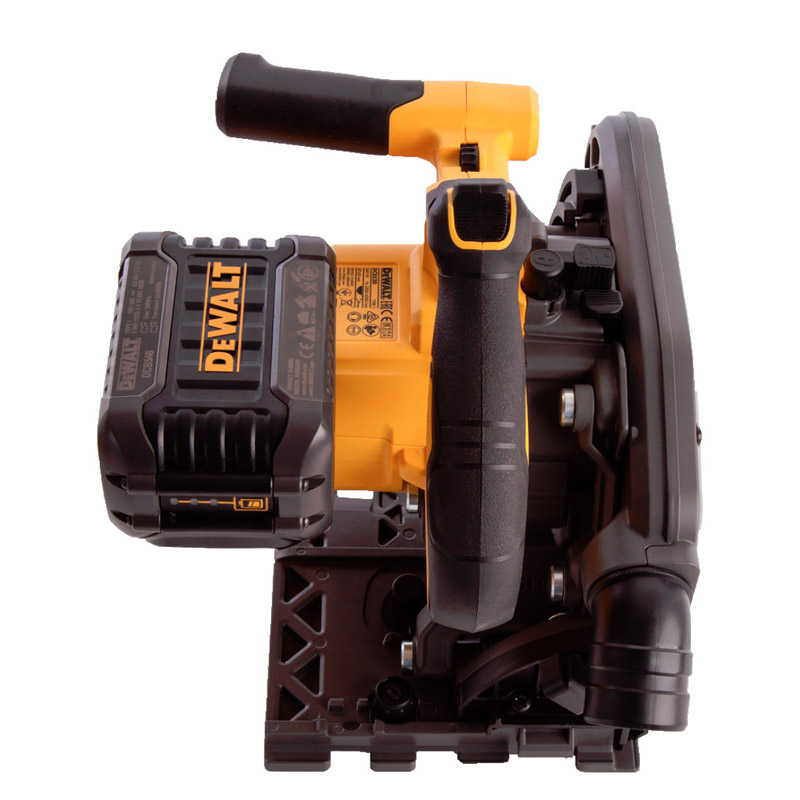 Fierastrau circular 165 mm, cu acumulatori Li-Ion XR FLEXVOLT 54 V 2x 6.0 Ah, sina de ghidaj, DeWalt tip DCS520T2R-QW