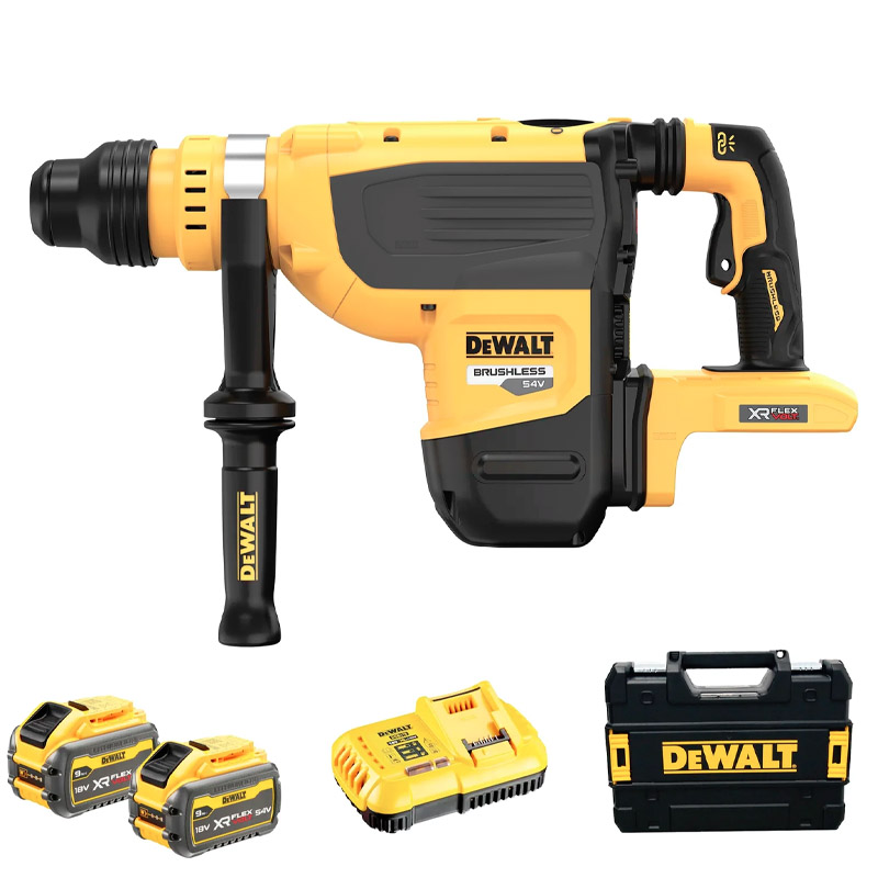 Ciocan rotopercutor SDS-Max cu 3 functii, 54V Li-Ion XR FLEXVOLT 2 x 9.0 Ah, 13.3 J, 48 mm, DeWalt tip DCH735X2-QW
