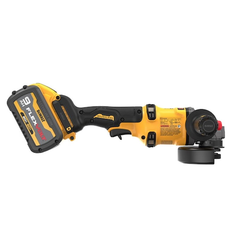 Polizor unghiular cu functie Detect DeWALT, 125mm, 2x54V, 9.0Ah, 9000rpm, incarcator, cutie T-STAK, tip DCG418SHDX2-QW
