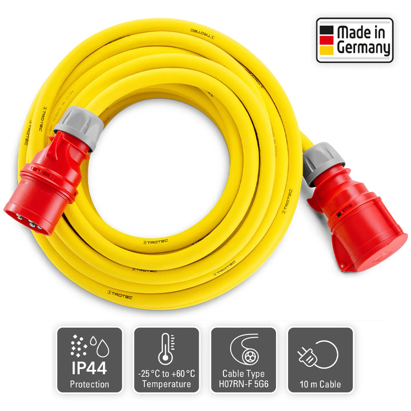 Prelungitor trifazat profesional, 25 kW, 10m TROTEC