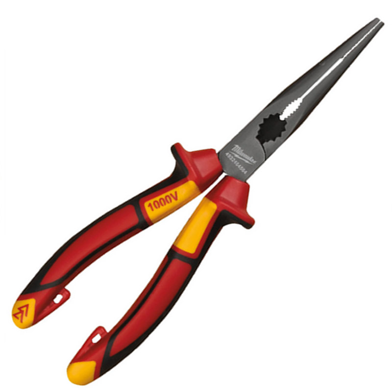 Cleste cu varf lung rotund Milwaukee VDE, 205mm