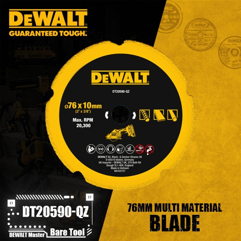 Disc diamantat DeWalt DT20590-QZ - 76x10x1 mm, multimaterial