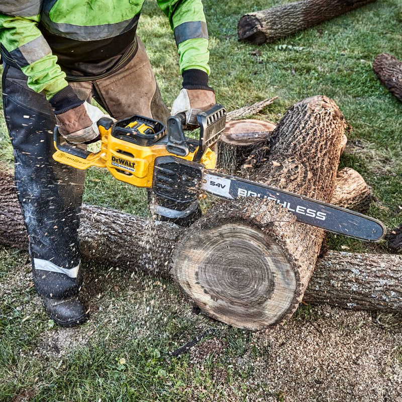 Electrofierastrau cu lant, compatibil cu acumulatori 54V Li-Ion Flexvolt, 45 cm, SOLO, Dewalt, tip DCMCS574N-XJ