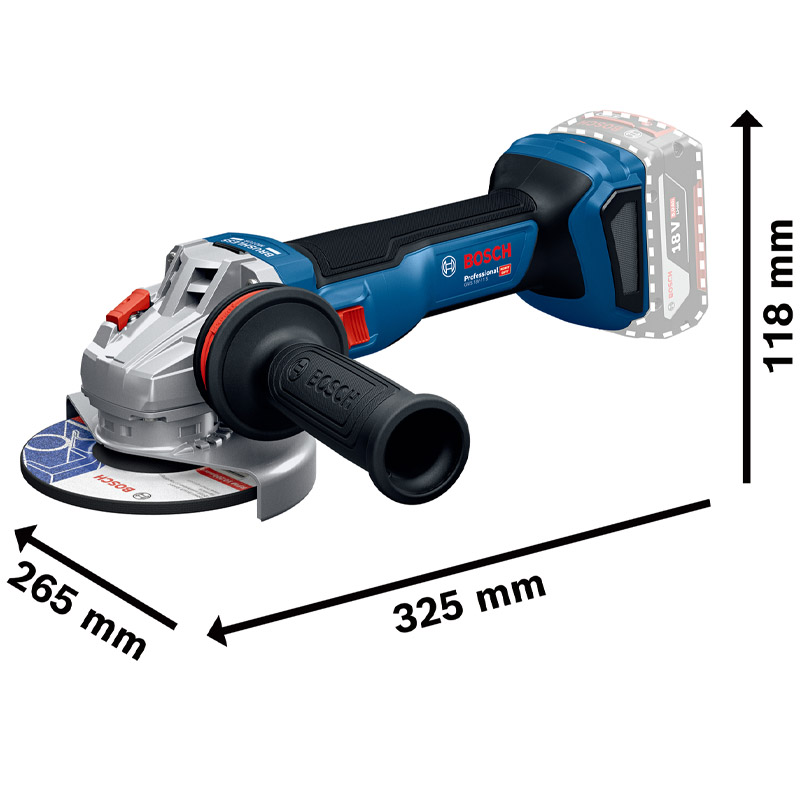 Set 2 scule compatibile cu acumulatorii de 18V: GSR 18V-65, GWS 18V-11, disc de tăiere, set biti, SOLO, cutie L-Case