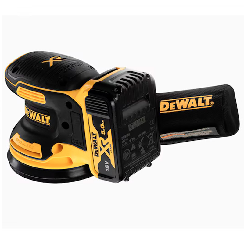 Slefuitor orbital cu acumulatori 18V XR BL Li-Ion 2x 5.0 Ah Brushless DeWALT DCW210P2-QW, profesional, cu vibratii, 125 mm