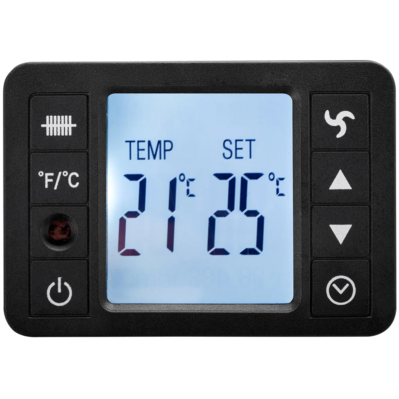 Convector electric TROTEC TCH 2311E Design Drept - 2300W, negru, cu telecomanda