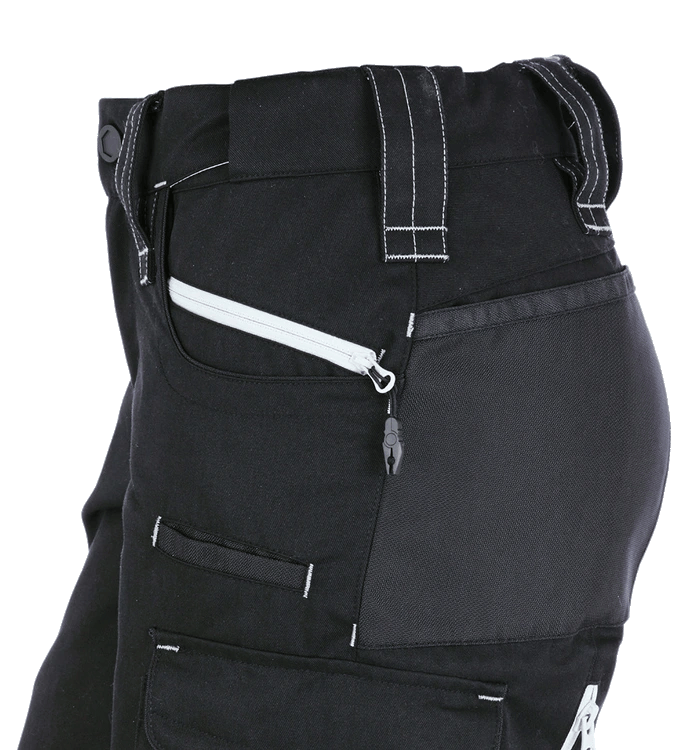 Pantaloni de lucru ergonomici Strauss, e.s.motion 2020, negru-platina, marimea 48