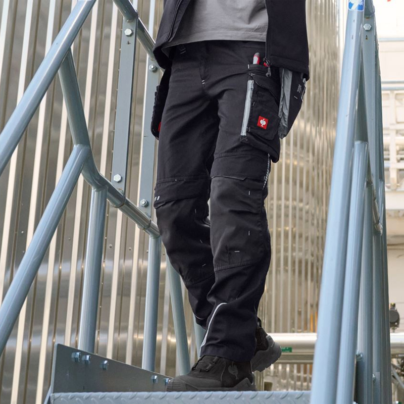 Pantaloni de lucru ergonomici Strauss, e.s.motion 2020, negru-platina, marimea 48