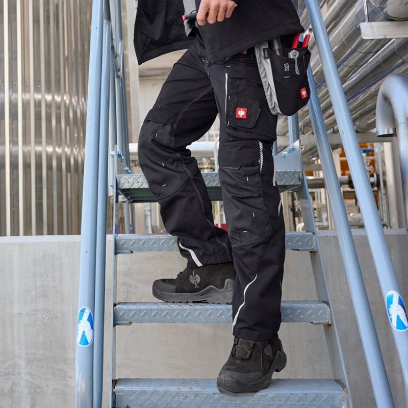 Pantaloni de lucru ergonomici Strauss, e.s.motion 2020, negru-platina, marimea 48