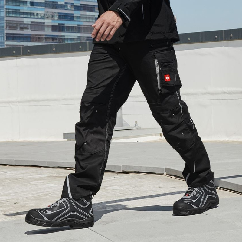 Pantaloni de lucru ergonomici Strauss, e.s.motion 2020, negru-platina, marimea 48