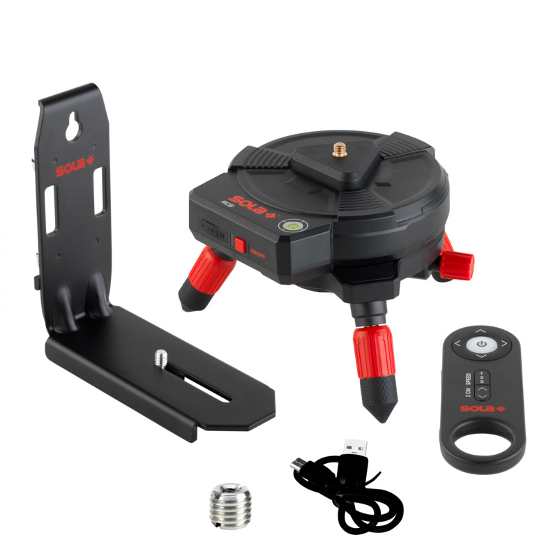 Set Baza rotativa SOLA RCB,  telecomanda, control si aliniere precisa 360° pentru nivela laser SOLA tip PLANO 3D