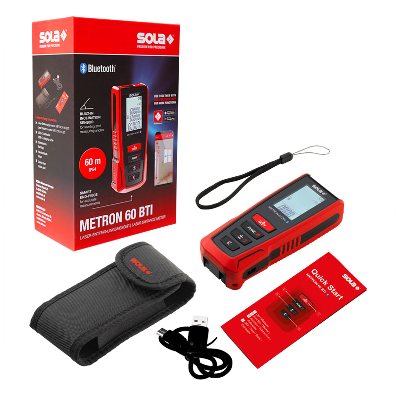Telemetru laser SOLA METRON 60 BTI, bluetooth, 60 m
