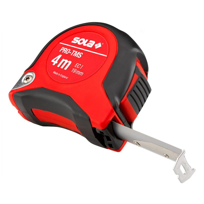 Ruleta SOLA Profesional PRO-TMS, 4 m, 19 mm, clasa 1, rezistenta la rugina si durabila