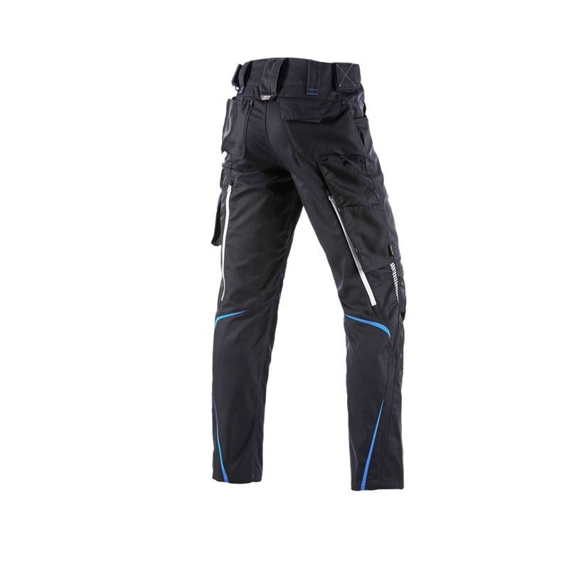 Pantaloni de lucru ergonomici Strauss, e.s.motion 2020, negru grafit-albastru, marimea 38