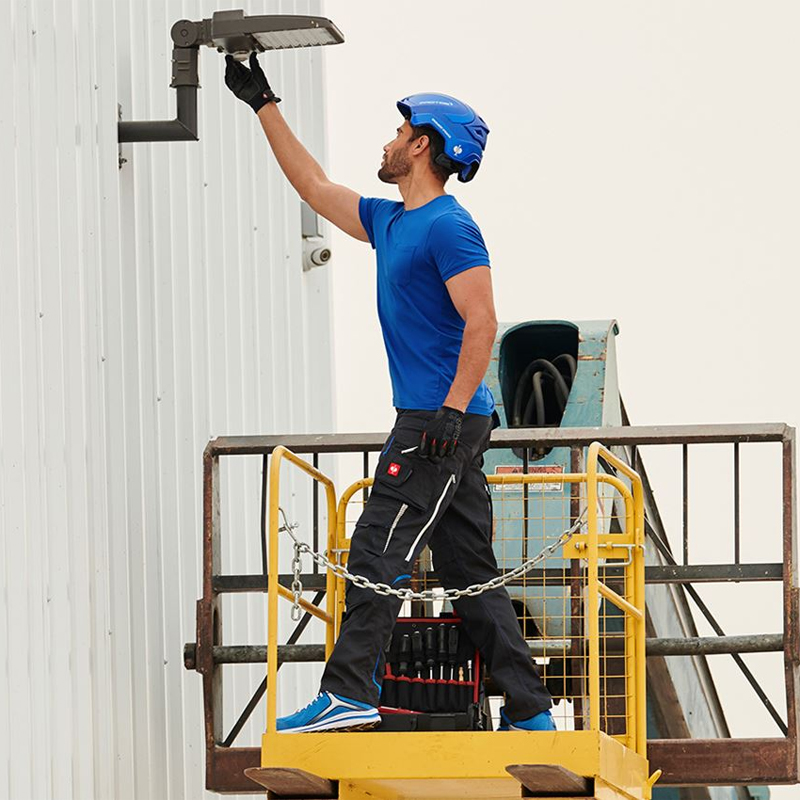 Pantaloni de lucru ergonomici Strauss, e.s.motion 2020, negru grafit-albastru, marimea 38