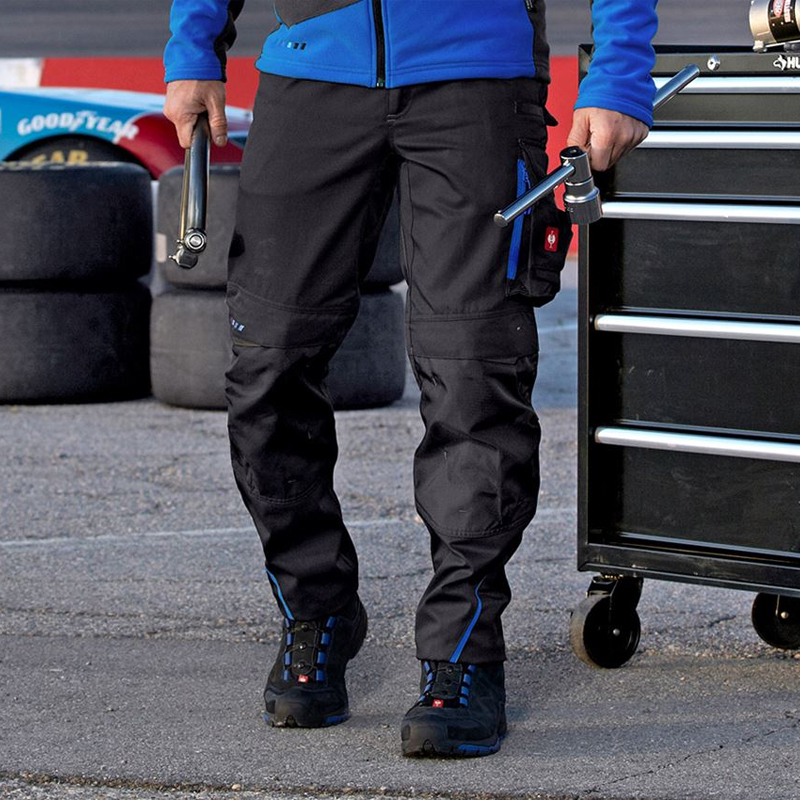 Pantaloni de lucru ergonomici Strauss, e.s.motion 2020, negru grafit-albastru, marimea 38