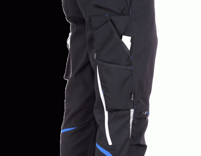 Pantaloni de lucru ergonomici Strauss, e.s.motion 2020, negru grafit-albastru, marimea 48