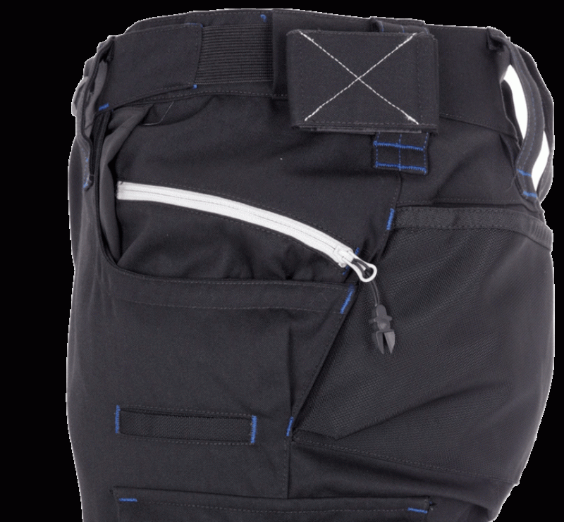 Pantaloni de lucru ergonomici Strauss, e.s.motion 2020, negru grafit-albastru, marimea 52